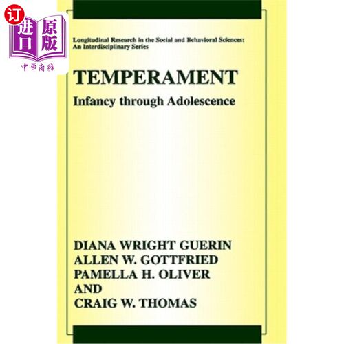 海外直订医药图书Temperament: Infancy Through Adolescence the Fullerton Longitudinal Study 气质:婴儿期至青春期富勒顿