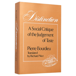 预售 区隔 品味判断的社会批判 Distinction 英文原版 Pierre Bourdieu【中商原版】