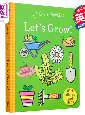 一起来种植 Jane Foster Lets Grow 低幼儿童启蒙推拉操作书 美育启蒙儿童绘本 故事图画书 英文原版 植物自然绘本 中商原版