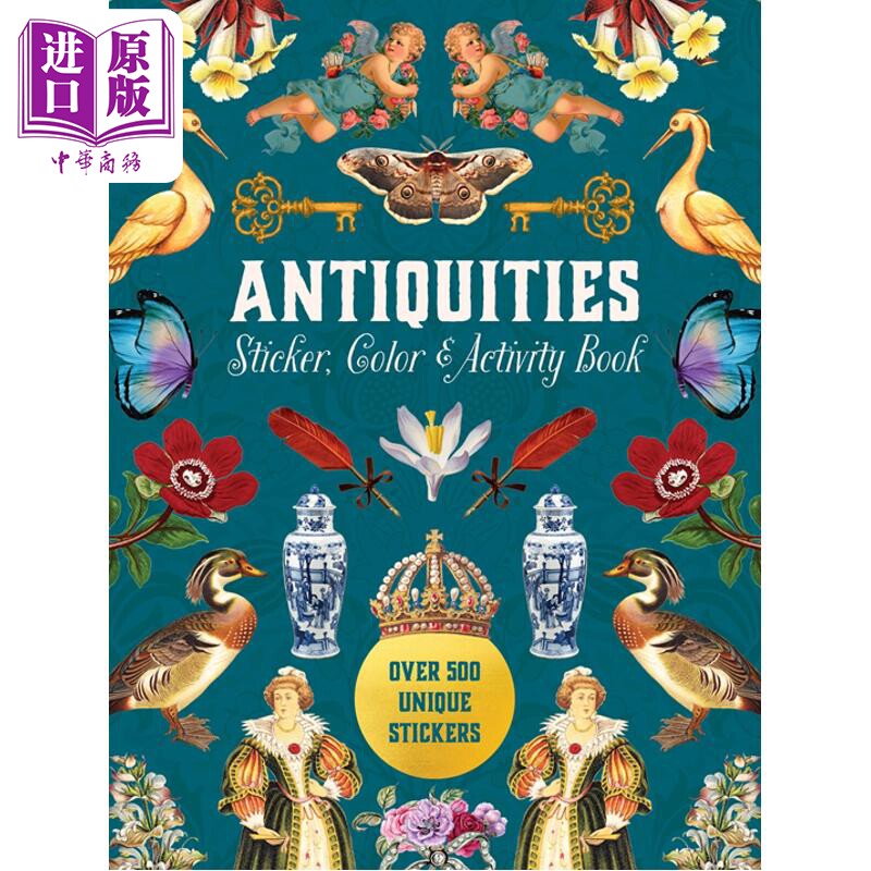 古董旧物贴纸 涂色以及活动书 Antiquities Sticker Color&Activity Book 英文原版 Chartwell Books【中商原版】