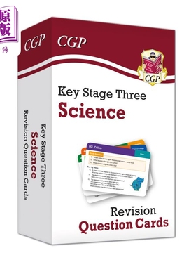 预售 英国原版CGP教辅 KS3 科学修订问题卡KS3 Science Revision Question Cards 中学教辅 英文原版进口 参考工具书【中商原版】