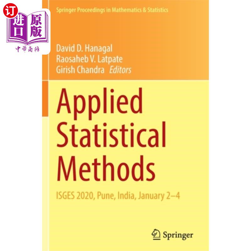 海外直订Applied Statistical Methods 应用统计方法
