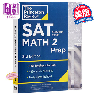 SAT数学2备考指南 Review Test Subject 现货 英文原版 第3版 Edition SAT 3rd Prep 中商原版 Math Princeton