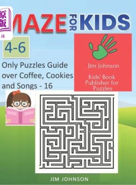 海外直订Maze for Kids 4-6 - Cool Mazes with You Wherever You Go: Only Puzzles No Answers 迷宫适合4-6岁的孩子-无论你