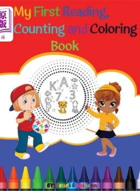 海外直订My First Reading, Counting, and Coloring Book. 我的第一本阅读、算数和涂色书。
