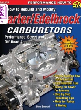 海外直订How to Rebuild and Modify Carter/Edelbrock Carburetors carter/edelbrock化油器的改造