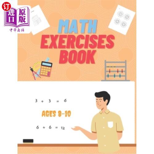 海外直订Math Exercises Book Ages 8-10: Hours of Fun Learning 8-10岁的数学练习本：有趣的学习时间