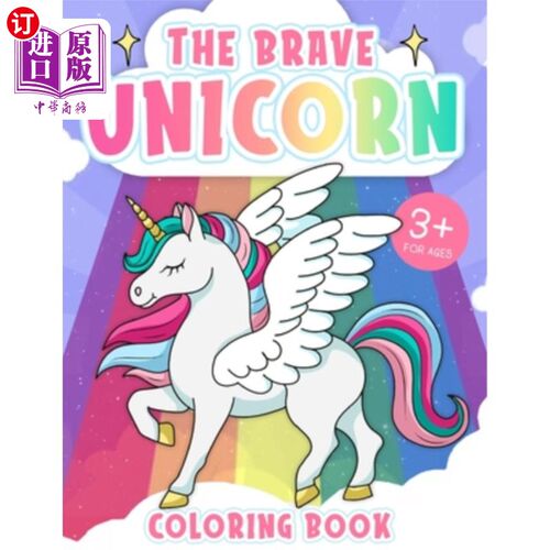 海外直订Unicorn Coloring: Children's Color Activity Book - Gift for Girls and Boys 3 yea 独角兽着色：儿童彩色活动书