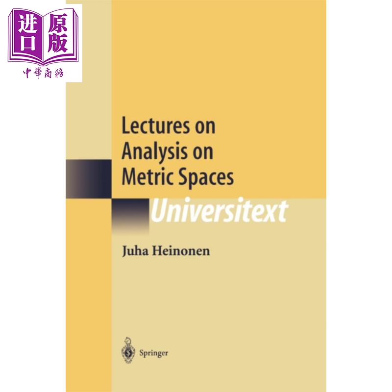 现货 度量空间分析讲义 第1版 Lectures on Analysis on Metric Spaces 英文原版 Juha Heinonen【中商原版】