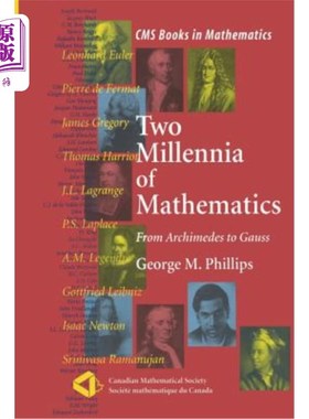 海外直订Two Millennia of Mathematics: From Archimedes to Gauss 两千年的数学：从阿基米德到高斯
