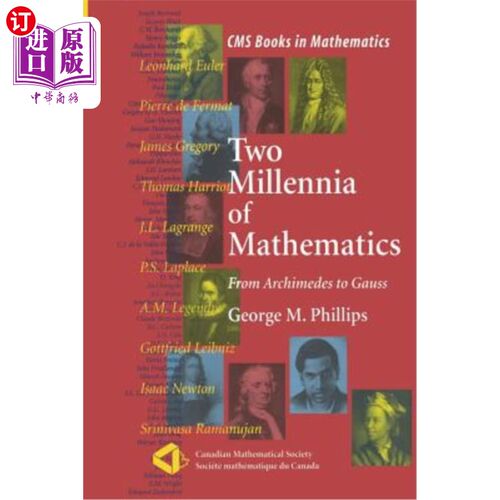 海外直订Two Millennia of Mathematics: From Archimedes to Gauss 两千年的数学：从阿基米德到高斯