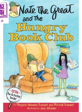 小侦探内特10 书友会 Nate the Great and the Hungry Book Club 蓝思值570L 桥梁章节书 英文原版 儿童小初文学【中商原版】