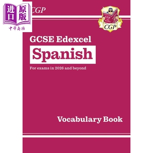 CGP 2026 新GCSE New 2026年起考试 Edexcel爱德思 exam Book GCSE 中商原版 Edexcel 词汇书 Vocabulary 西班牙语 预售 Spanish