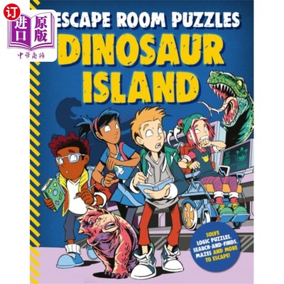 海外直订Escape Room Puzzles: Dinosaur Island 密室逃生谜题:恐龙岛