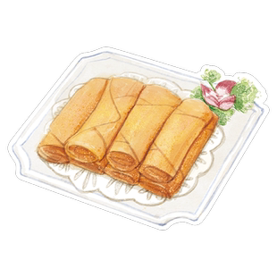 现货 【早茶-春卷】 水彩手绘风点心异型带邮资明信片 新中式广州邮政定制可邮寄 文创旅游节日祝福收藏馈赠文化礼品【中商文创】