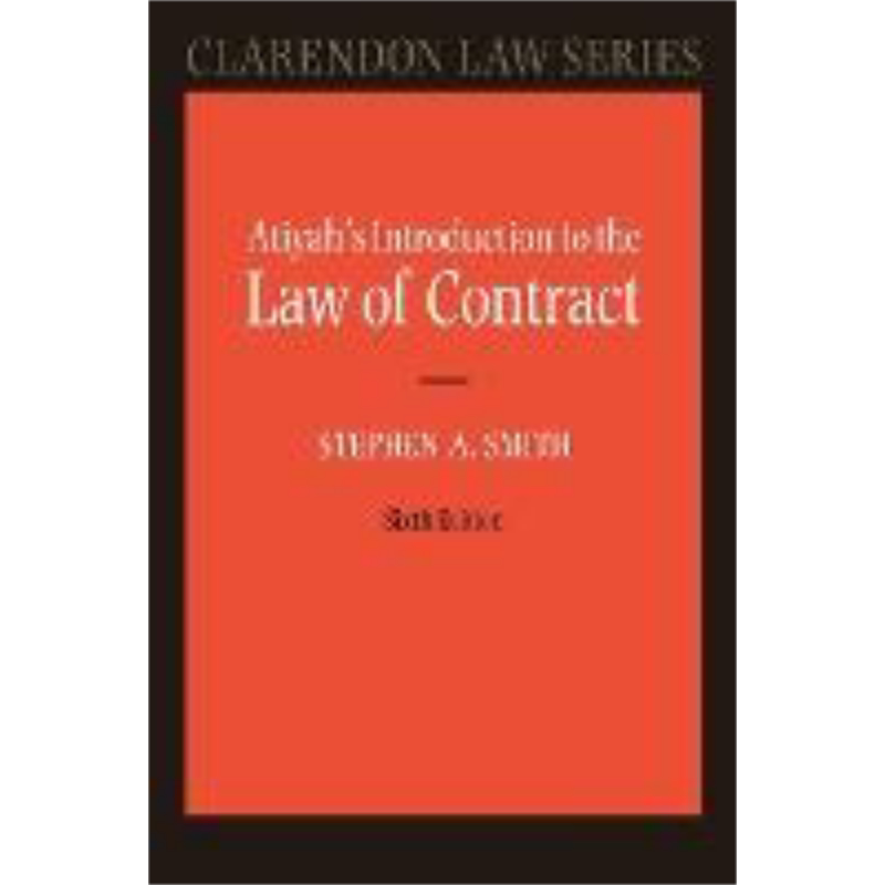 阿蒂亚合同法入门 Atiyahs Introduction to the Law of Contract 英文原版 Stephen A Smith【中商原版】