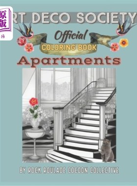 海外直订Art Deco Society Official: Coloring Book 装饰艺术协会官方：着色书