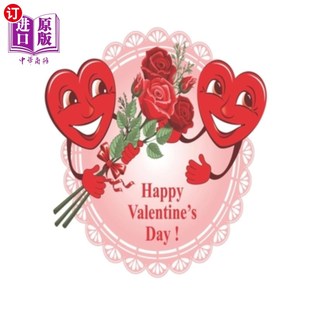 海外直订Happy Valentines Day: Happy Valentines Day Coloring Book 情人节快乐:情人节快乐填色书