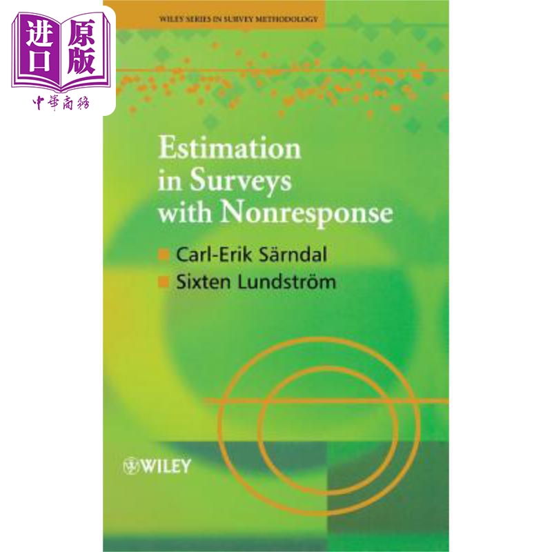 现货 无响应调查评估 Estimation in Surveys with Nonresponse 英文原版 Carl-Erik Srndal 中商原版
