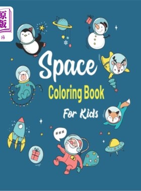 海外直订Space Coloring Book For Kids: 40+ Space Coloring Sheets of the Solar System, Pla 儿童空间彩绘书：40多张太阳