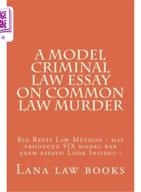 海外直订A Model Criminal Law Essay On Common Law Murder: Big Rests Law Method - has prod 一篇关于普通法谋杀的刑法范