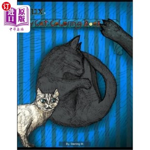 Cat Kitty Coloring Book Kitty猫彩绘本 海外直订Aux Aux