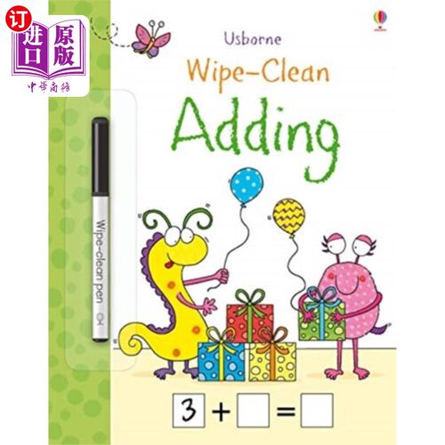 海外直订Wipe-Clean Adding 擦干净添加