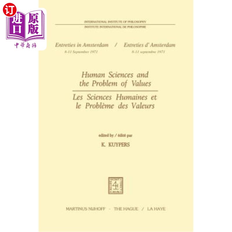 海外直订Human Sciences and the Problem of Values / Les Sciences Humaines Et Le Problème  《人文科学与价值问题》/《