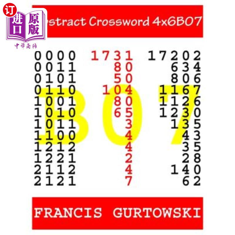 海外直订Abstract Crossword 4x6B07 摘要填字游戏4x6B07