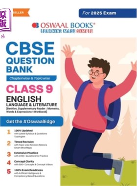 海外直订Oswaal CBSE Question Bank Class 9 English Language & Literature, Chapterwise and Oswaal CBS