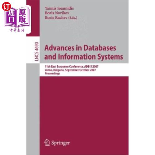 海外直订Advances in Databases and Information Systems: 11th East European Conference, Ad 数据库与信息系统进展:第11