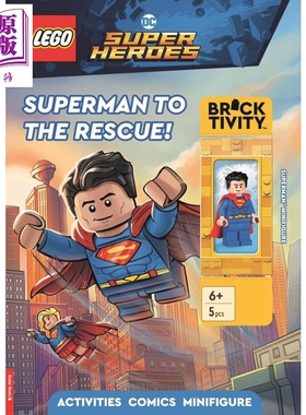 预售 乐高DC超级英雄 超人救援活动手册 LEGO DC Super Heroes Superman to the Rescue Activity Book 英文原版 LEGO【中商原版】