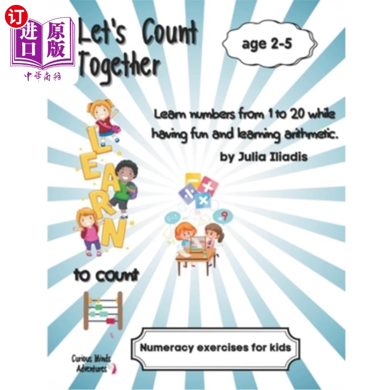 海外直订Let's Count Together: Learn numbers from 1 to 20 while having fun and learning a 让我们一起计数：学习从1到2