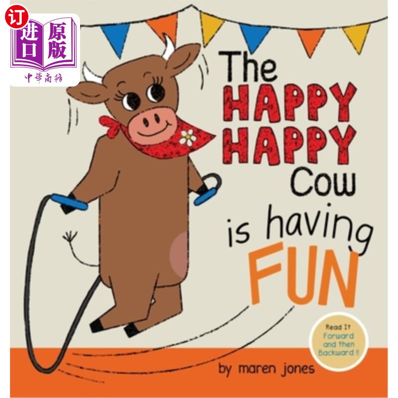 海外直订the happy happy cow is having fun 快乐的奶牛玩得很开心