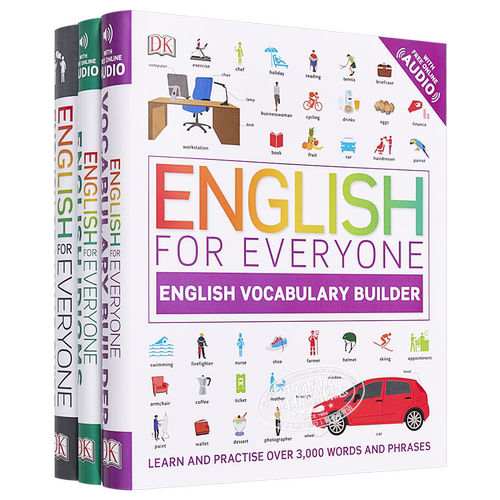 DK人人学英语 词汇+语法+习语 三件套 English for Everyone Vocabulary Grammar Idioms 英文原版英语学习指南【中商原版】
