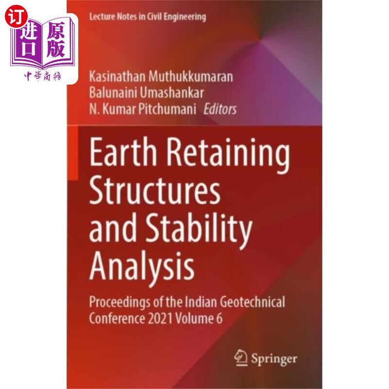 海外直订Earth Retaining Structures and Stability Analysis 挡土结构及其稳定性分析