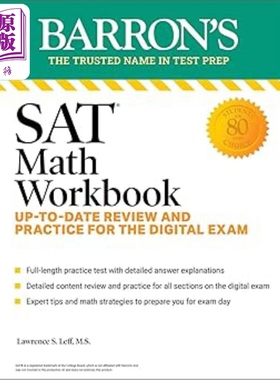 SAT Math Workbook Up-to-Date Practice for the Digital Exam 巴朗SAT考试数学练习册 新机考练习【中商原版】