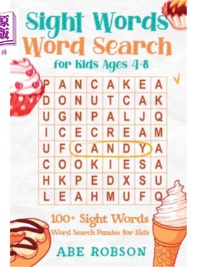 海外直订Sight Words Word Search for Kids Ages 4-8: 100+ Sight Words Word Search Puzzles  4-8岁儿童词汇搜索