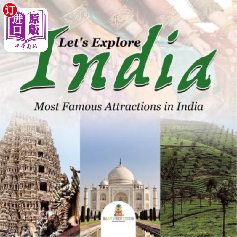 海外直订Let's Explore India (Most Famous Attractions in India) 让我们探索印度(印度最著名的景点)
