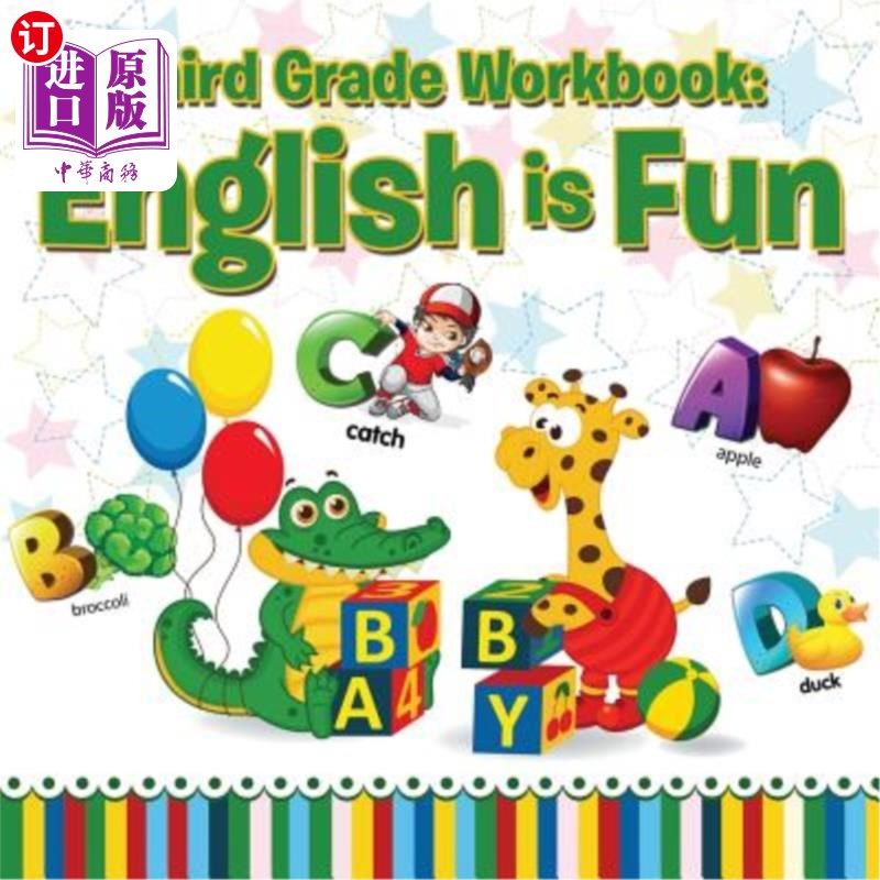 海外直订third grade workbooks: english is fun 三年级作业:英语很