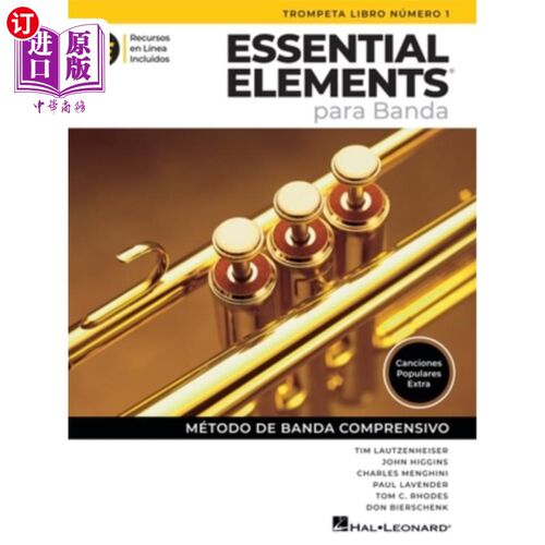 海外直订Essential Elements Para Banda - Trompeta Libro Numero 1 - Recursos En Linea Incl 基本元素Para B