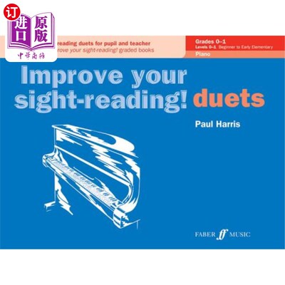 海外直订Improve Your Sight-Reading! Piano Duet, Grade 0-1: Graded Sight-Reading Duets fo 提高你的视力！钢琴二重奏，