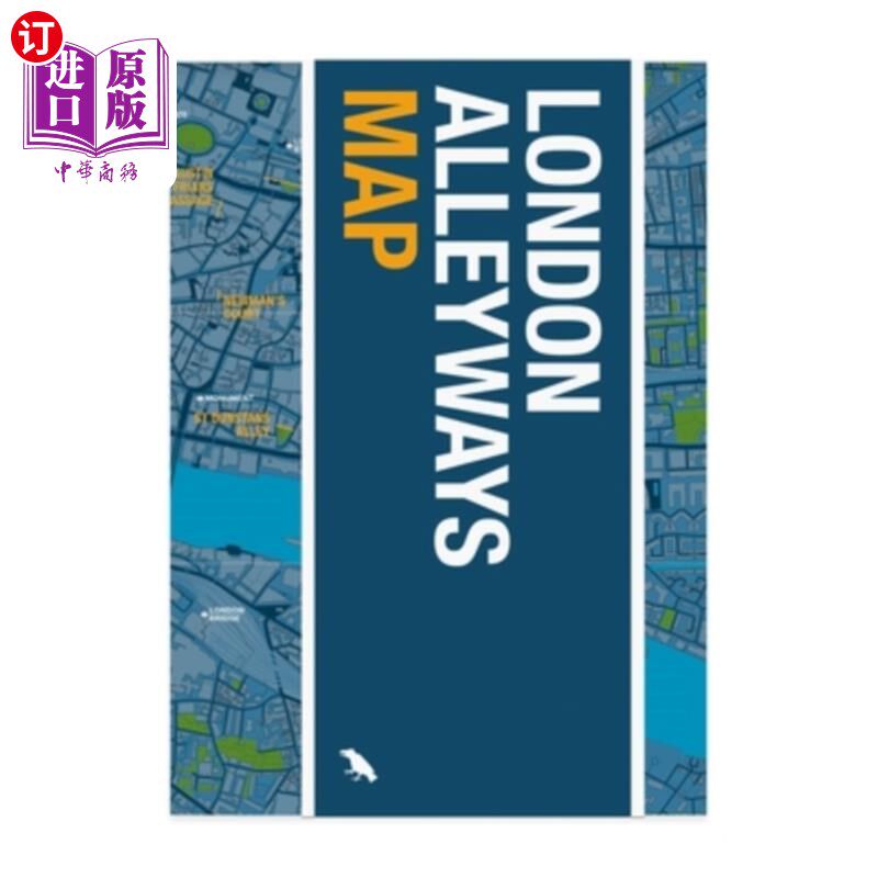 海外直订London Alleyways Map 伦敦街巷地图