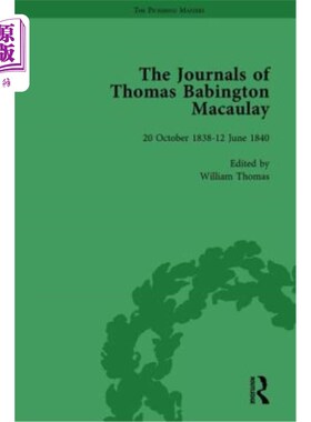 海外直订The Journals of Thomas Babington Macaulay Vol 1 托马斯·巴宾顿·麦考利日记第一卷