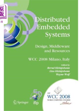 海外直订Distributed Embedded Systems: Design, Middleware and Resources: Ifip 20th World  分布式嵌入式系统:设计，中
