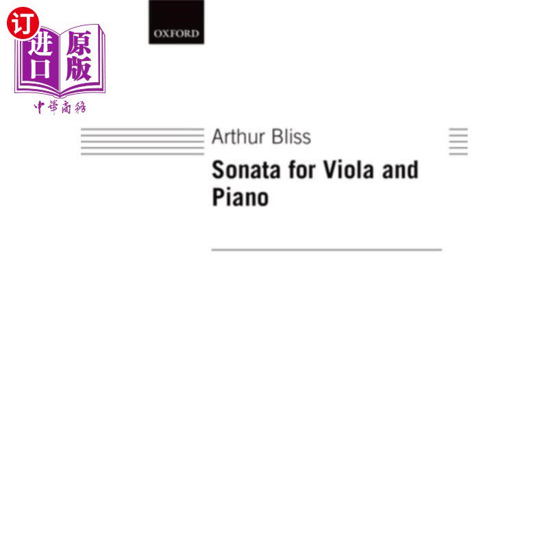 海外直订Sonata for Viola and Piano 中提琴与钢琴奏鸣曲