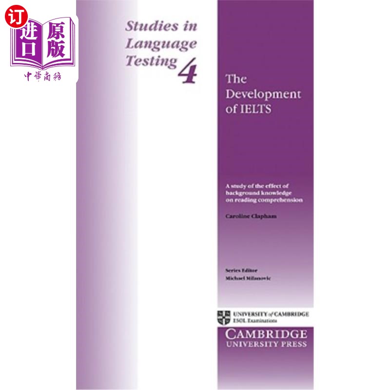 海外直订The Development of Ielts 雅思的发展：背景对阅读理解影响的研究