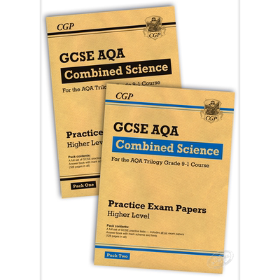 英国CGP原版 GCSE Combined Science AQA Practice Papers: Higher Pack 1 & 2 综合科学高等AQA考试实践试卷包1&2【中商原版