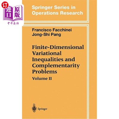 海外直订Finite-Dimensional Variational Inequalities and Complementarity Problems 有限维变分不等式与互补问题