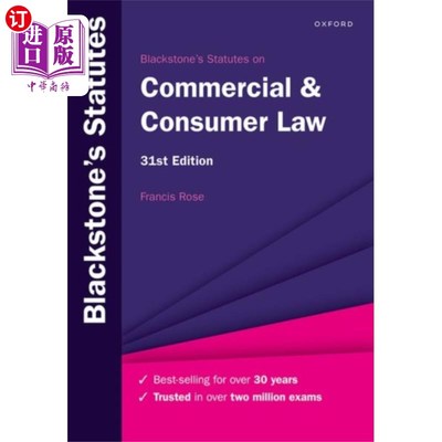 海外直订Blackstone's Statutes on Commercial & Consumer L... 《黑石商法与消费者法》